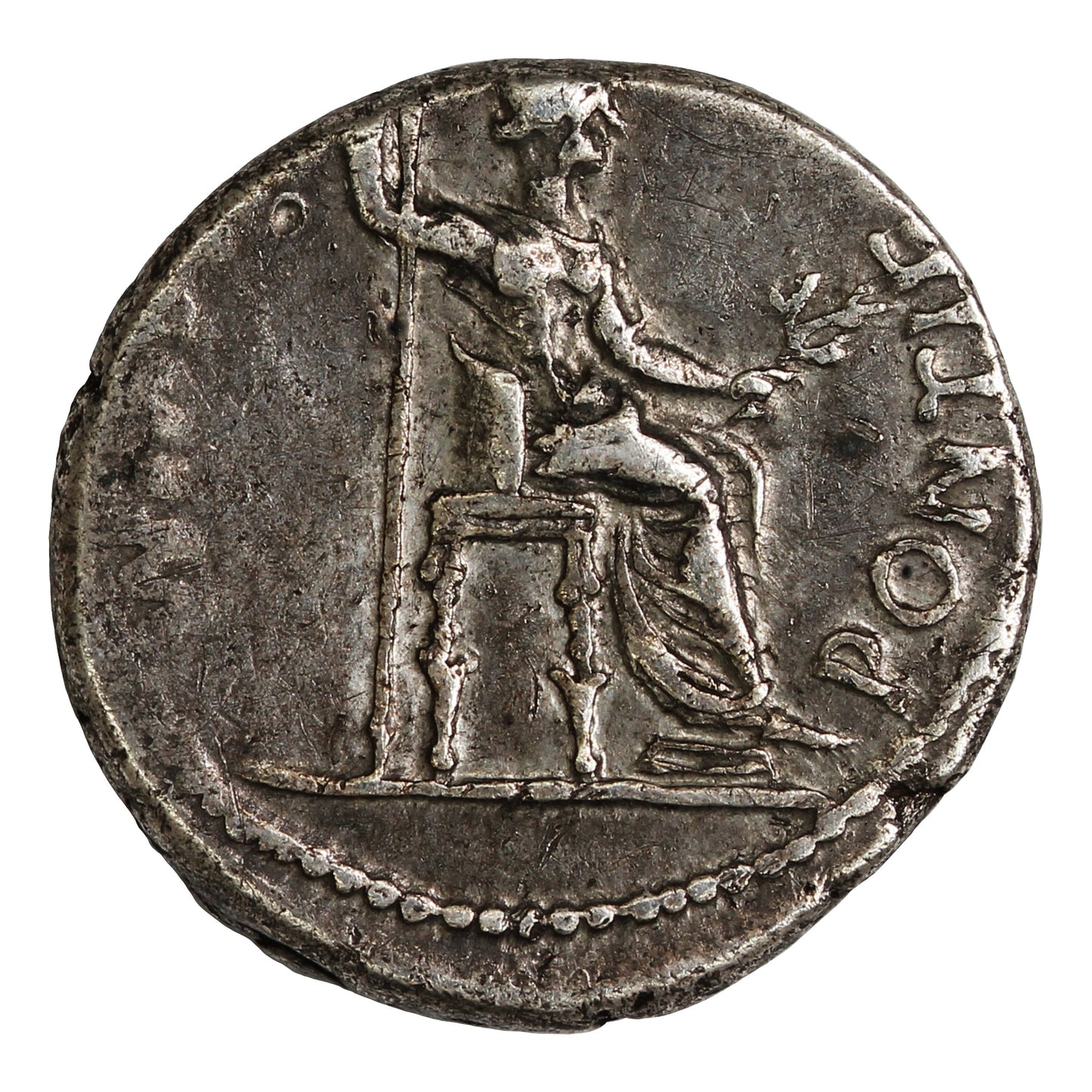 Ancient Rome 14-37AD 'Tribute Penny' Tiberius Silver Denarius VF-EF (VF30)