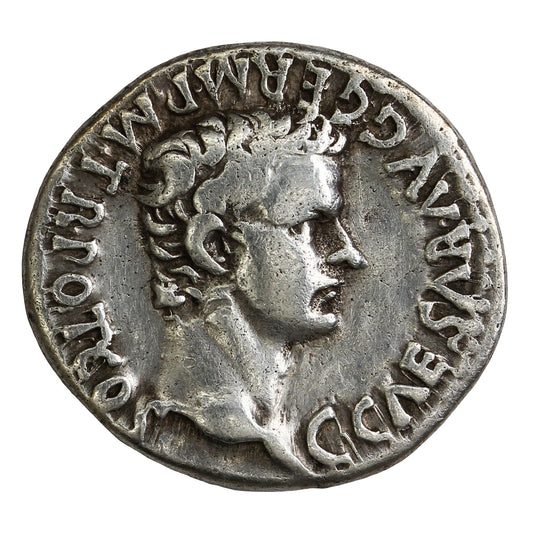 Ancient Rome 37-41AD Lugdunum Mint Gaius Caligula Silver Denarius Very Fine (VF20)