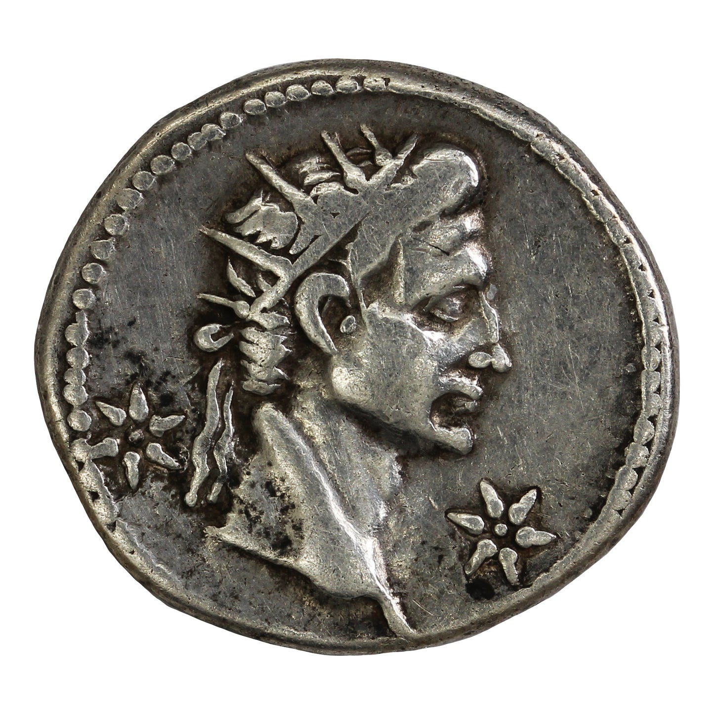 Ancient Rome 37-41AD Lugdunum Mint Gaius Caligula Silver Denarius Very Fine (VF20)