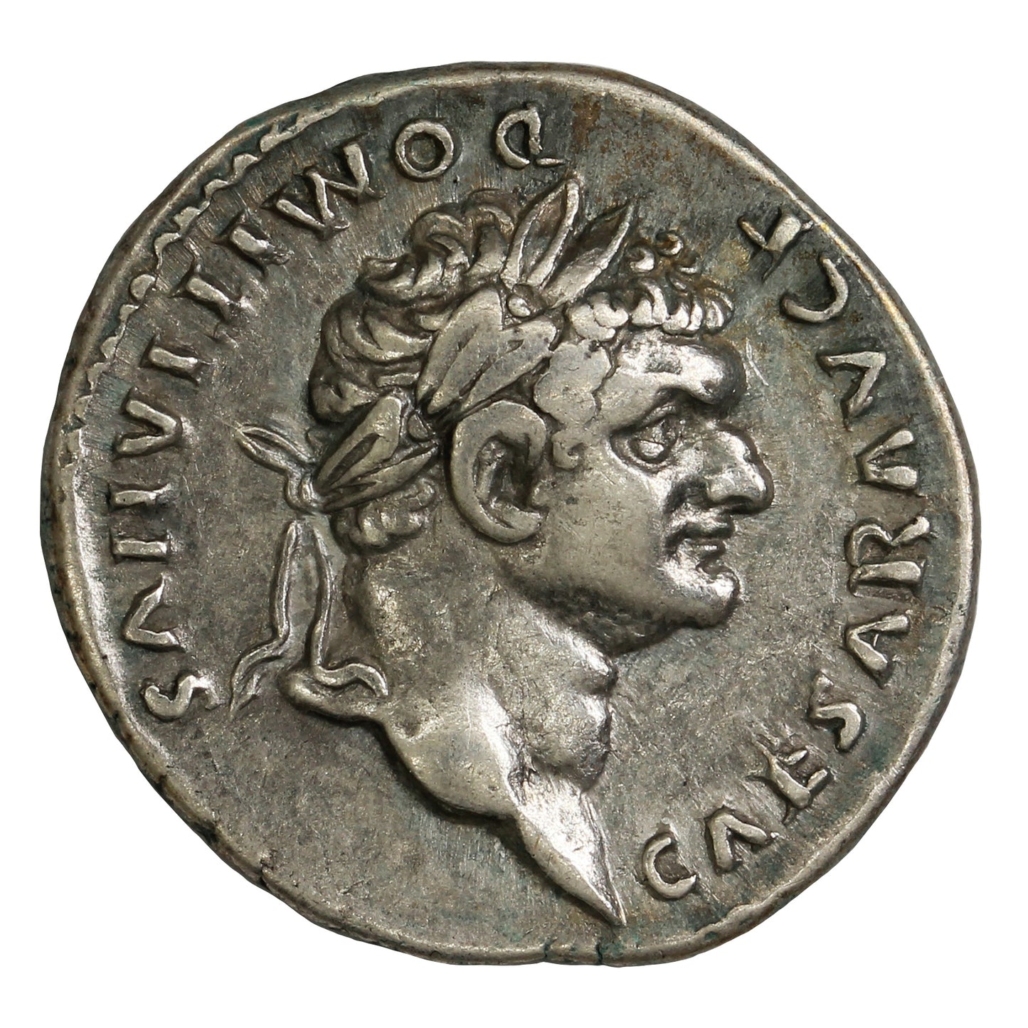 Ancient Rome 69-81AD Horseman Rev. Domitian as Ceasar Silver Denarius Extra Fine (EF40)