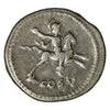 Ancient Rome 69-81AD Horseman Rev. Domitian as Ceasar Silver Denarius Extra Fine (EF40)
