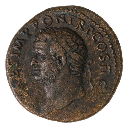 Ancient Rome 72AD S2473 Titus Copper As VF-EF (VF30)