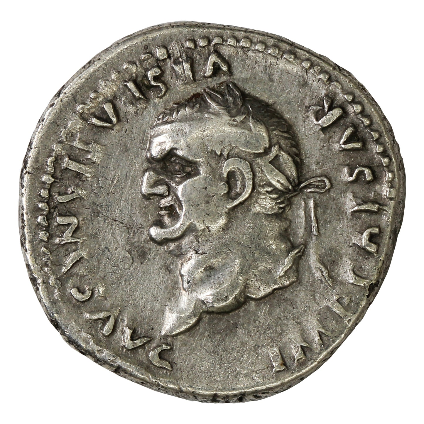 Ancient Rome 77-78AD S2290 Vespasian Silver Denarius VF-EF (VF30)