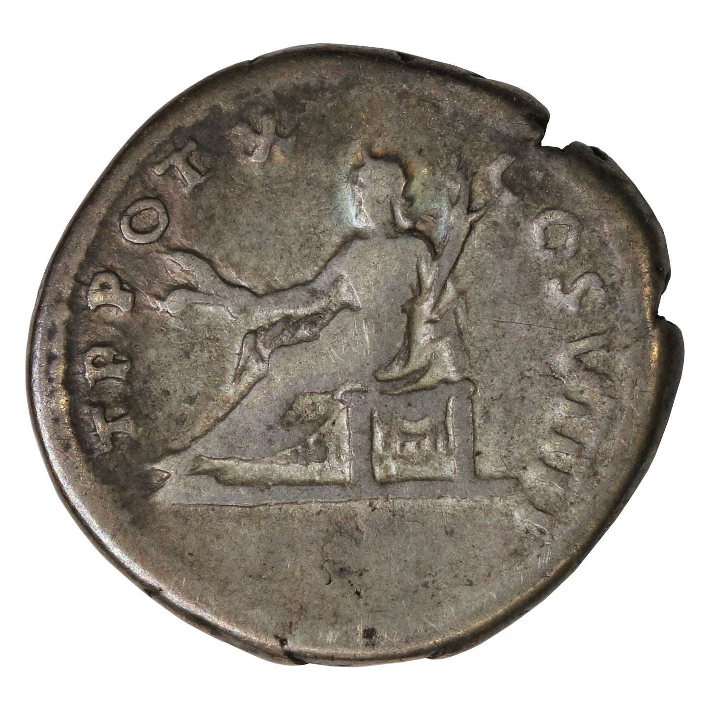 Ancient Rome 79AD Ceres Rev. Vespasian Silver Denarius Fine (F12)