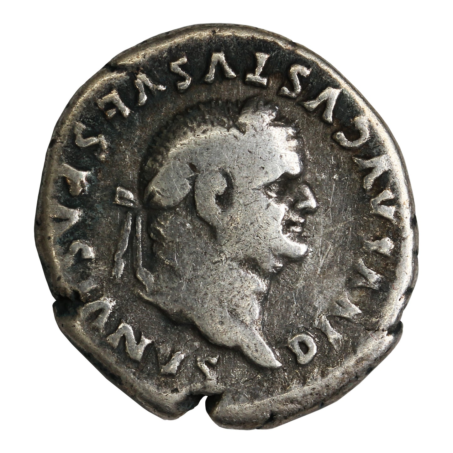 Ancient Rome 80-81AD "Death Issue" Titus - Divus Vespasian Silver Denarius F-VF (F15)