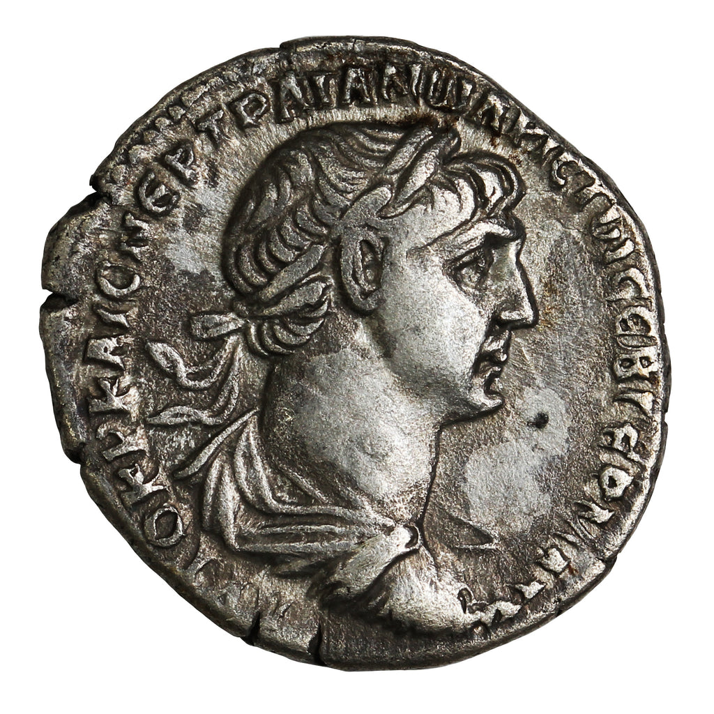 Ancient Rome 98-117AD Rev. Camel Trajan Silver Denarius EF-AU (EF45)