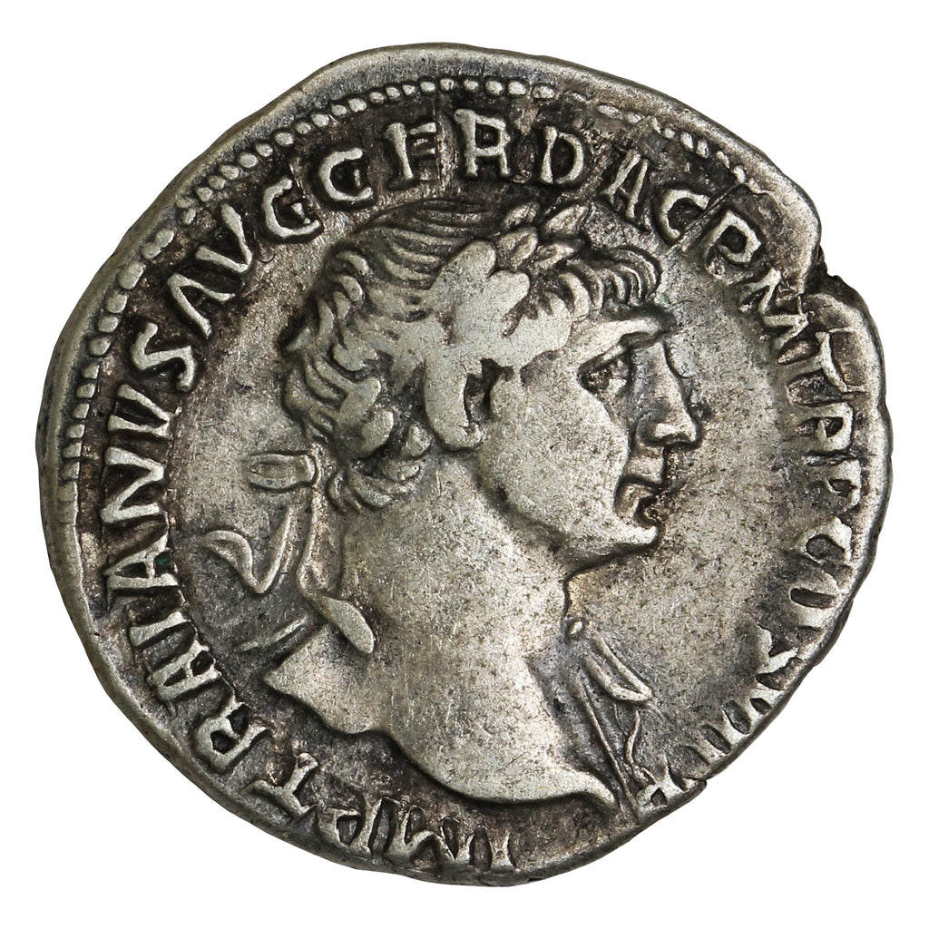 Ancient Rome 98-117AD S3323 Trajan Silver Denarius Very Fine (VF20)
