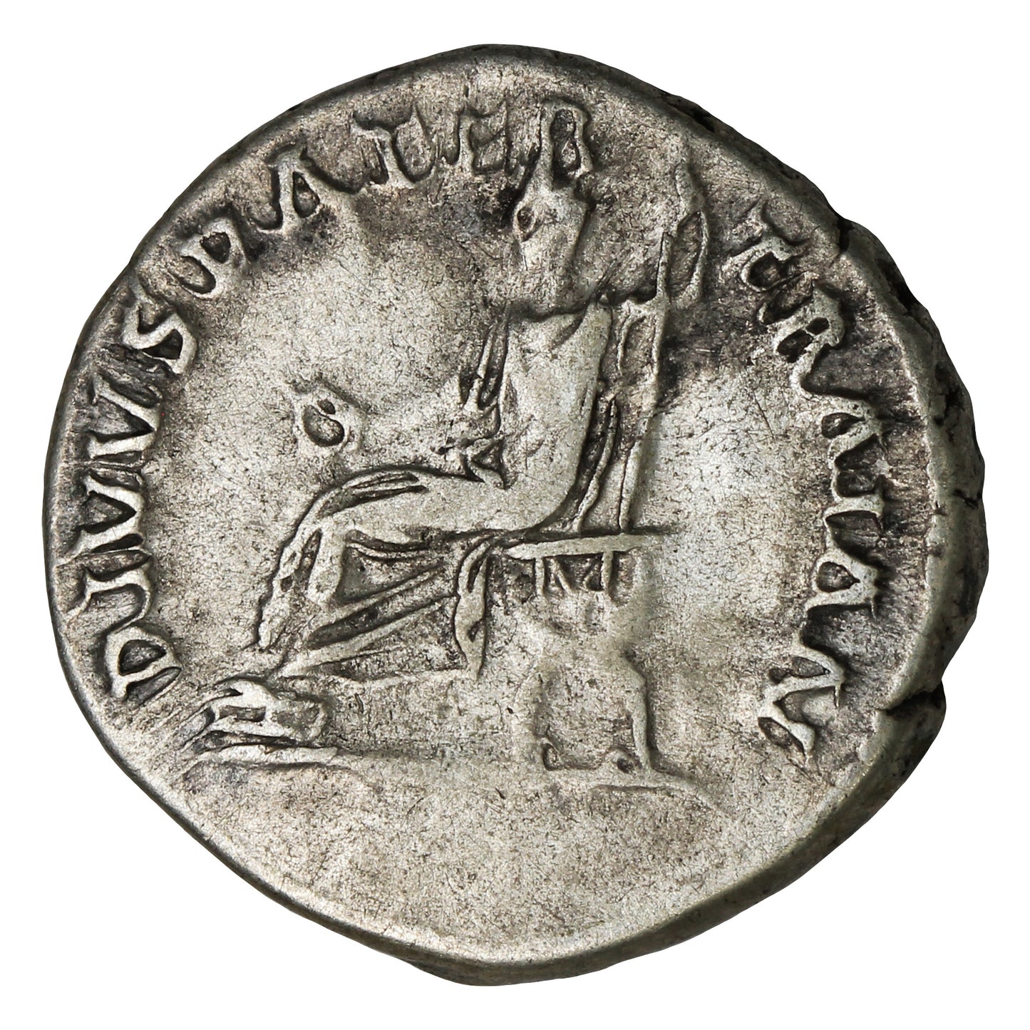 Ancient Rome 98-117AD S3323 Trajan Silver Denarius Very Fine (VF20)