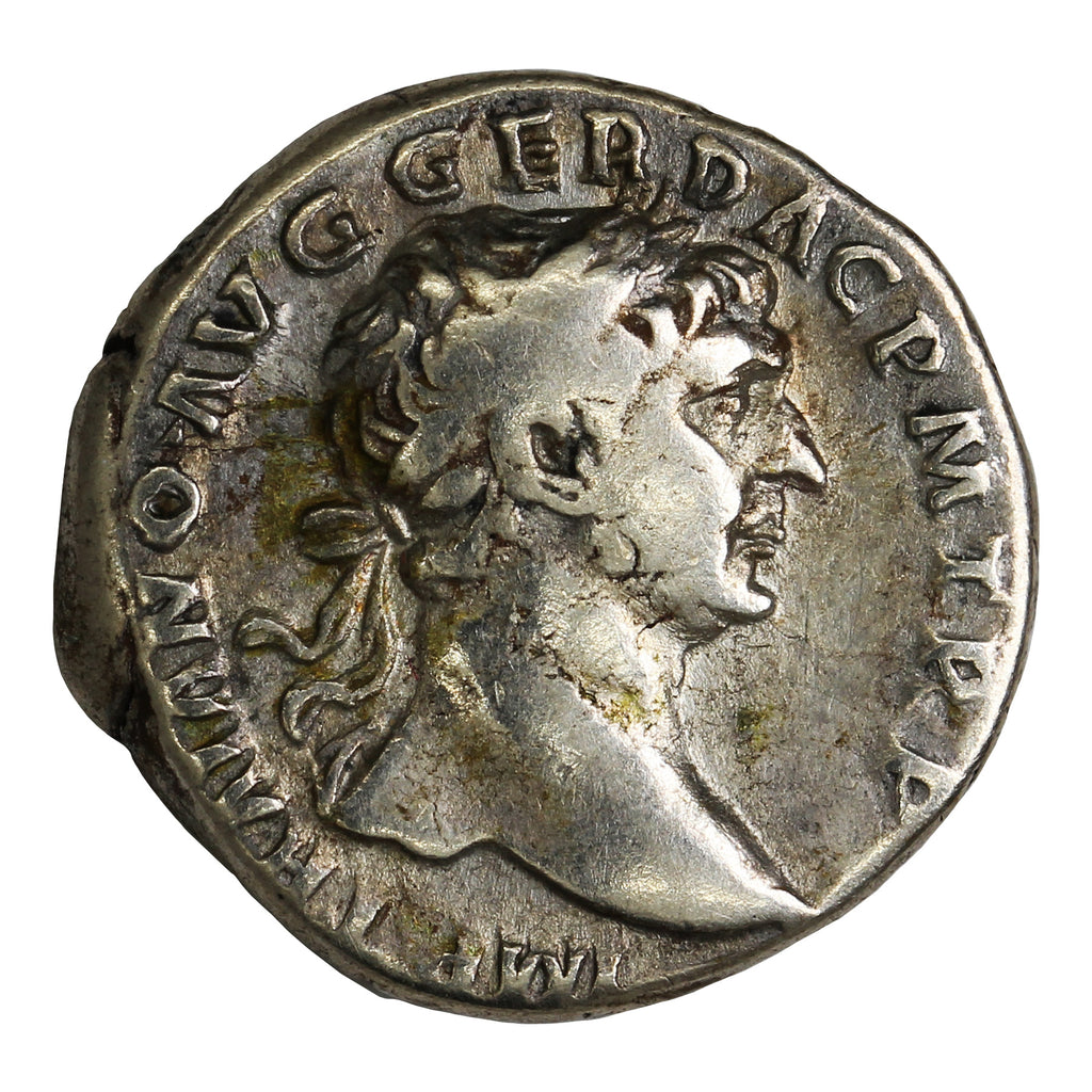 Ancient Rome 110AD Conquest of Arabia Trajan Silver Denarius Very Fine (VF20)