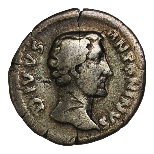 Ancient Rome 161AD Marcus Aurelius - Divus Antoninus Pius Silver Denarius Very Fine (VF20)