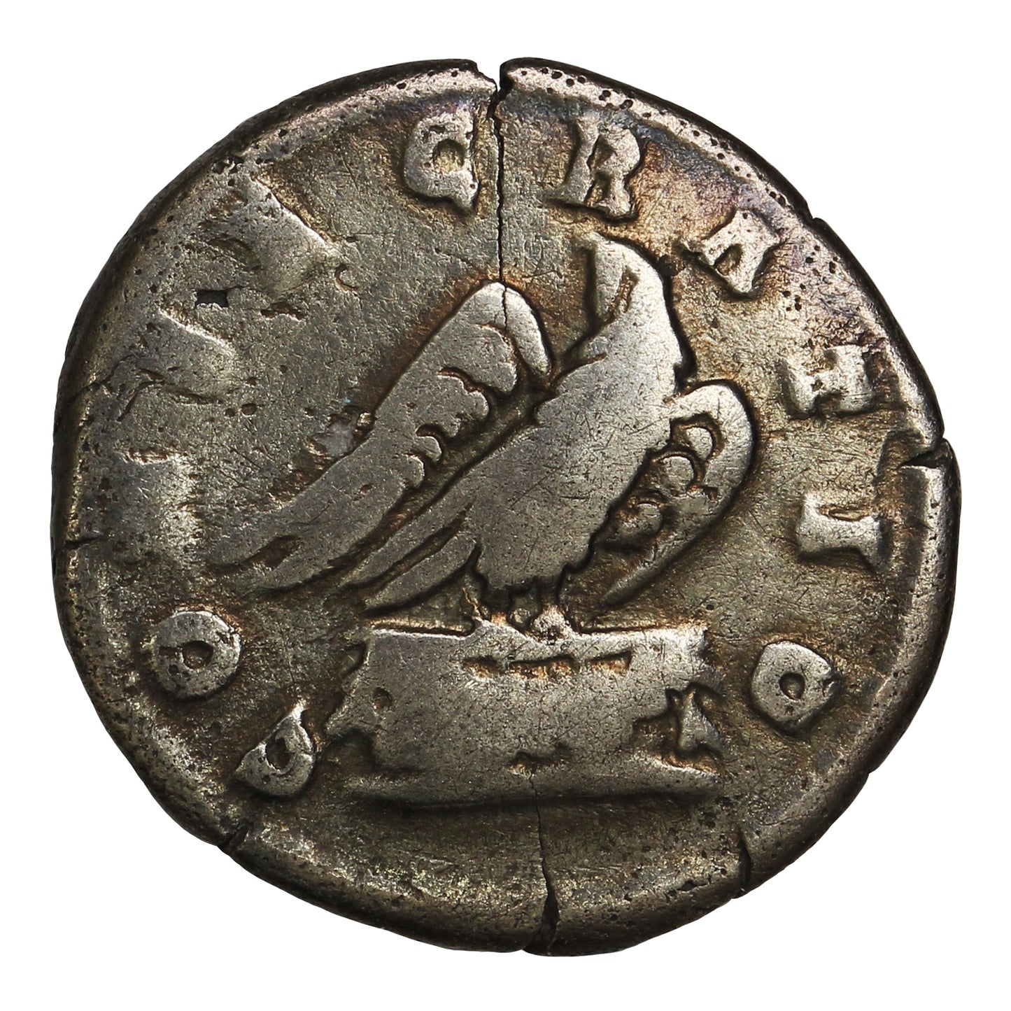 Ancient Rome 161AD Marcus Aurelius - Divus Antoninus Pius Silver Denarius Very Fine (VF20)