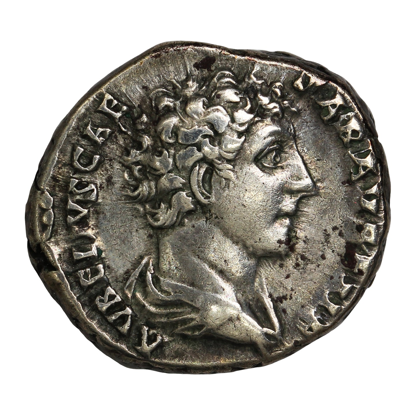 Ancient Rome 145-160AD Honus Rev. Marcus Aurelius Silver Denarius VF-EF (VF30)