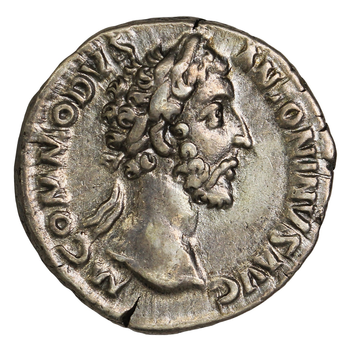 Ancient Rome 182AD Salus Rev. S5714 Commodus Silver Denarius EF-AU (EF45)