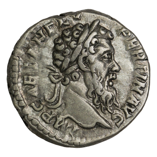 Ancient Rome 193AD S6046 Pertinax Silver Denarius Extra Fine (EF40) SCARCE