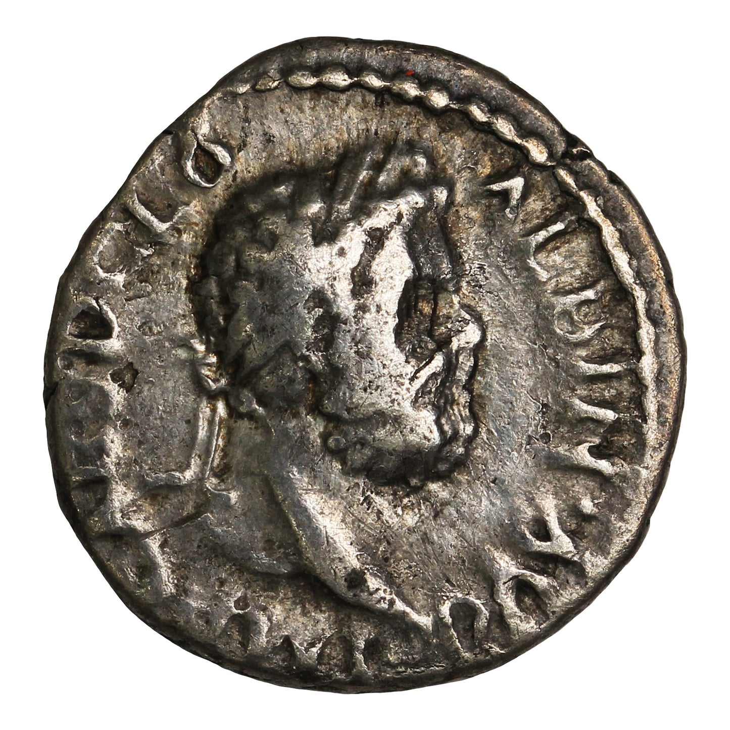 Ancient Rome 195-196AD Lugdunum Mint Clodius Albinus Silver Denarius Very Fine (VF20)