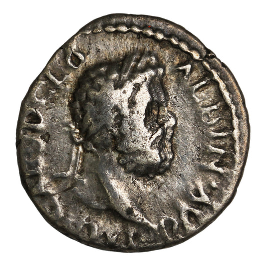 Ancient Rome 195-196AD Lugdunum Mint Clodius Albinus Silver Denarius Very Fine (VF20)