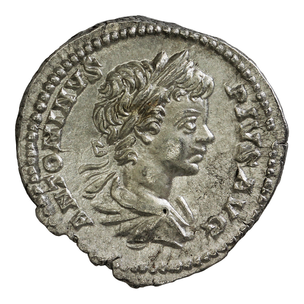 Ancient Rome 198-217AD Captives Rev. Caracalla Silver Denarius Uncirculated (MS60)