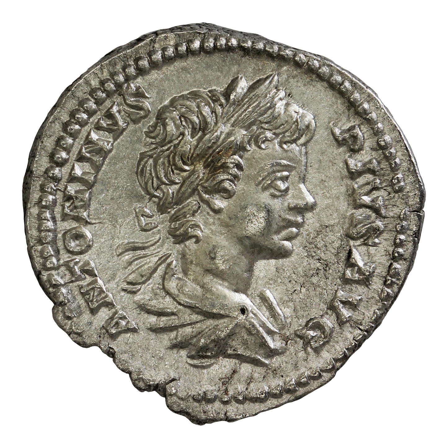 Ancient Rome 198-217AD Captives Rev. Caracalla Silver Denarius Uncirculated (MS60)