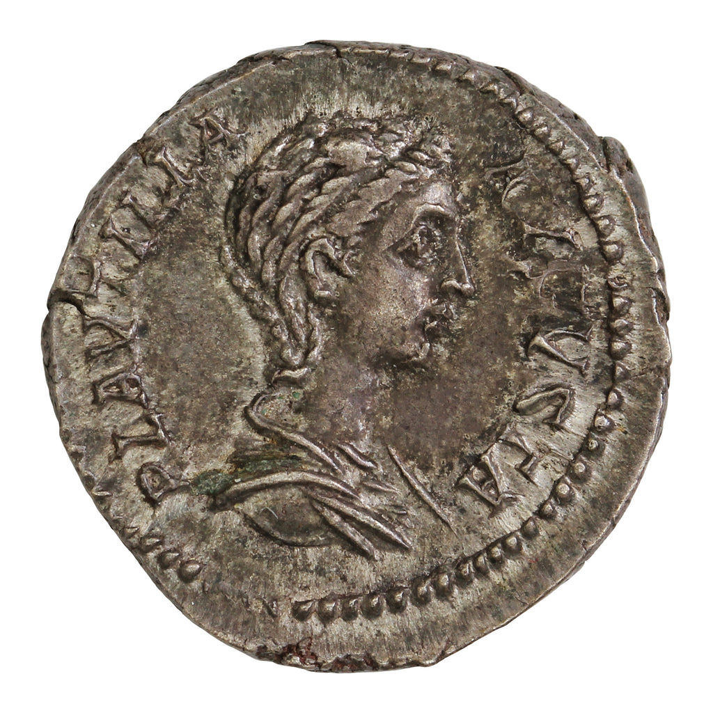 Ancient Rome 202-205AD Concordia Rev. Plautilla Silver Denarius AU-UNC (AU55)