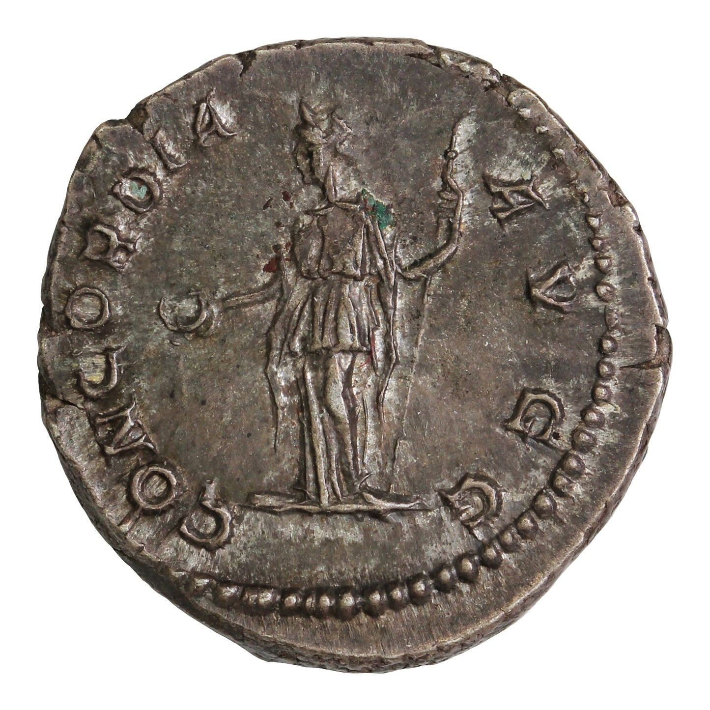 Ancient Rome 202-205AD Concordia Rev. Plautilla Silver Denarius AU-UNC (AU55)