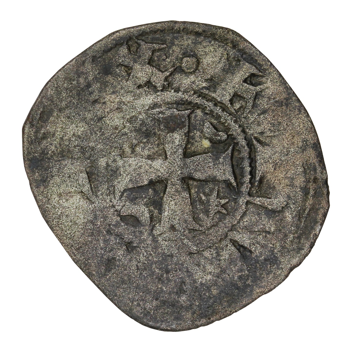 Crusader States 1205-18 Kingdom of Cyprus Hugh I Silver Denier Very Fine (VF20)