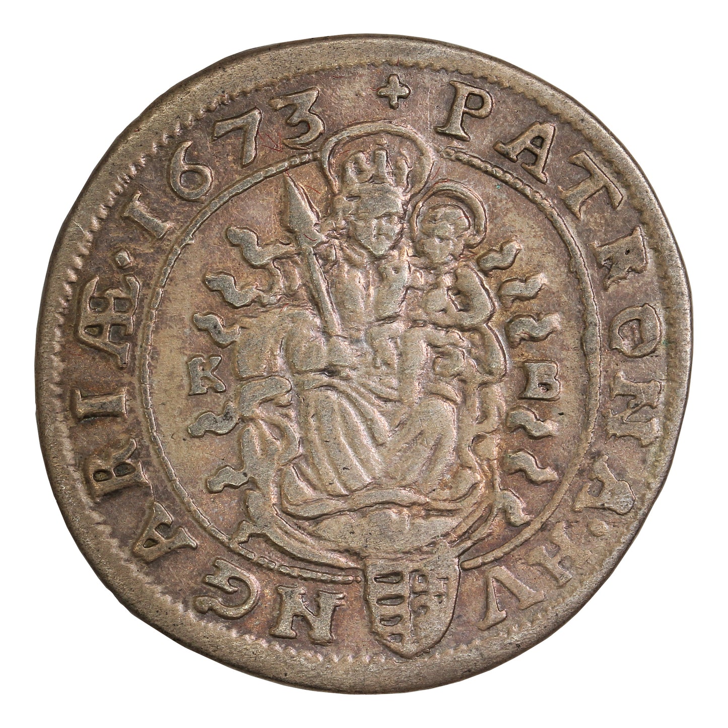 Hungary 1673KB Leopold I 6 Kreuzer VF-EF (VF30)