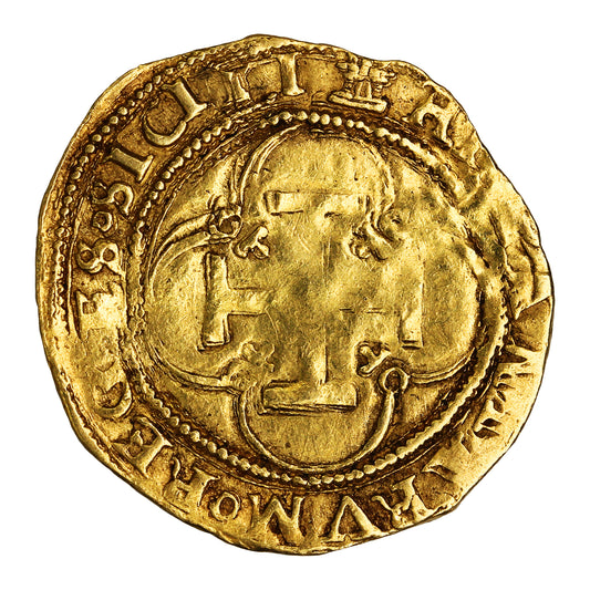 Spain 1516-1556 Charles & Johanna Seville Mint Gold Escudo Extra Fine (EF40)