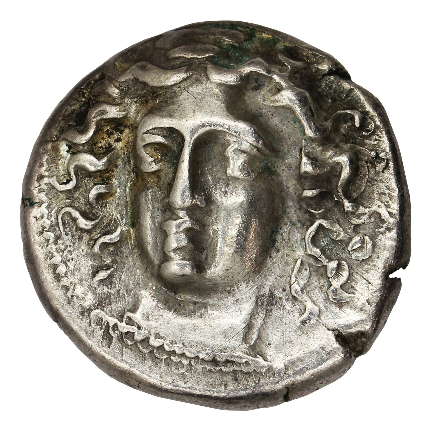 Ancient Greece 400-380BC Larissa Thessaly Silver Drachm EF-AU (EF45) $