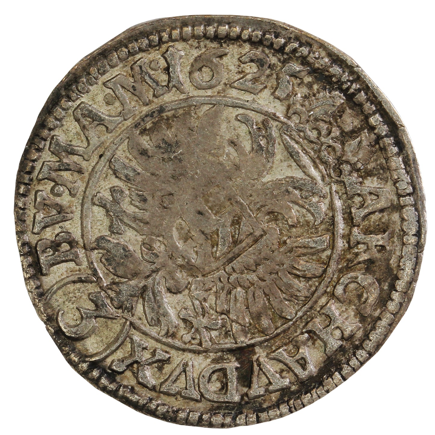 Austria 1625 Star/Moon Ferdinand II 3 Kreuzer EF-AU (EF45) $
