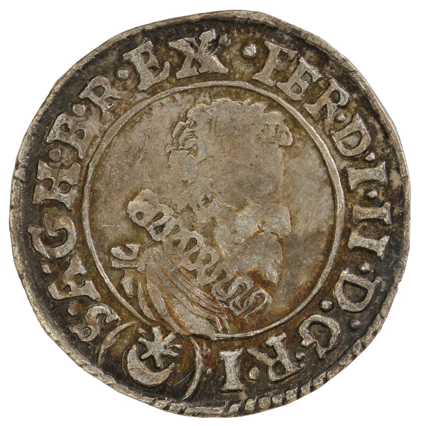 Austria 1625 Star/Moon Ferdinand II 3 Kreuzer EF-AU (EF45) $