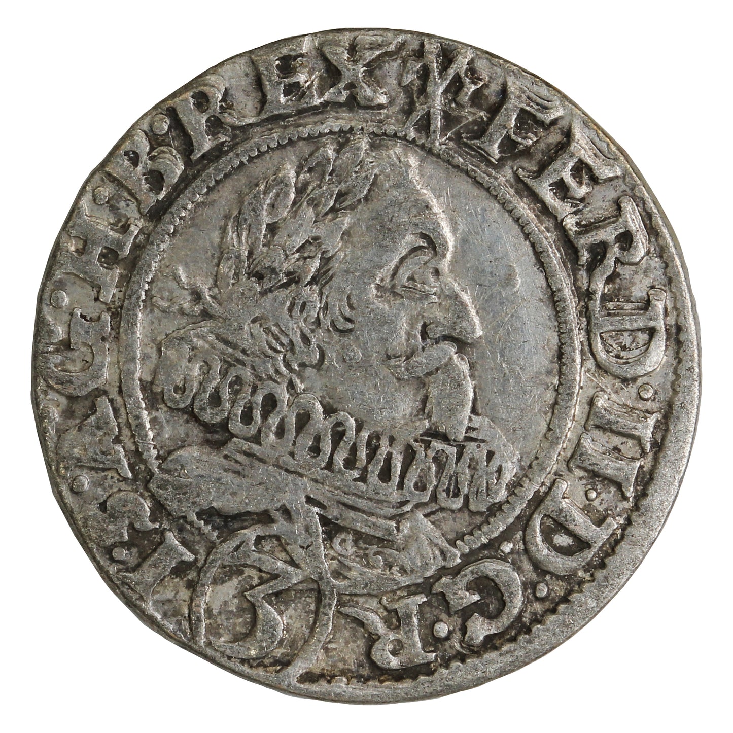 Austria 1628 Ferdinand II 3 Kreuzer VF-EF (VF30) $