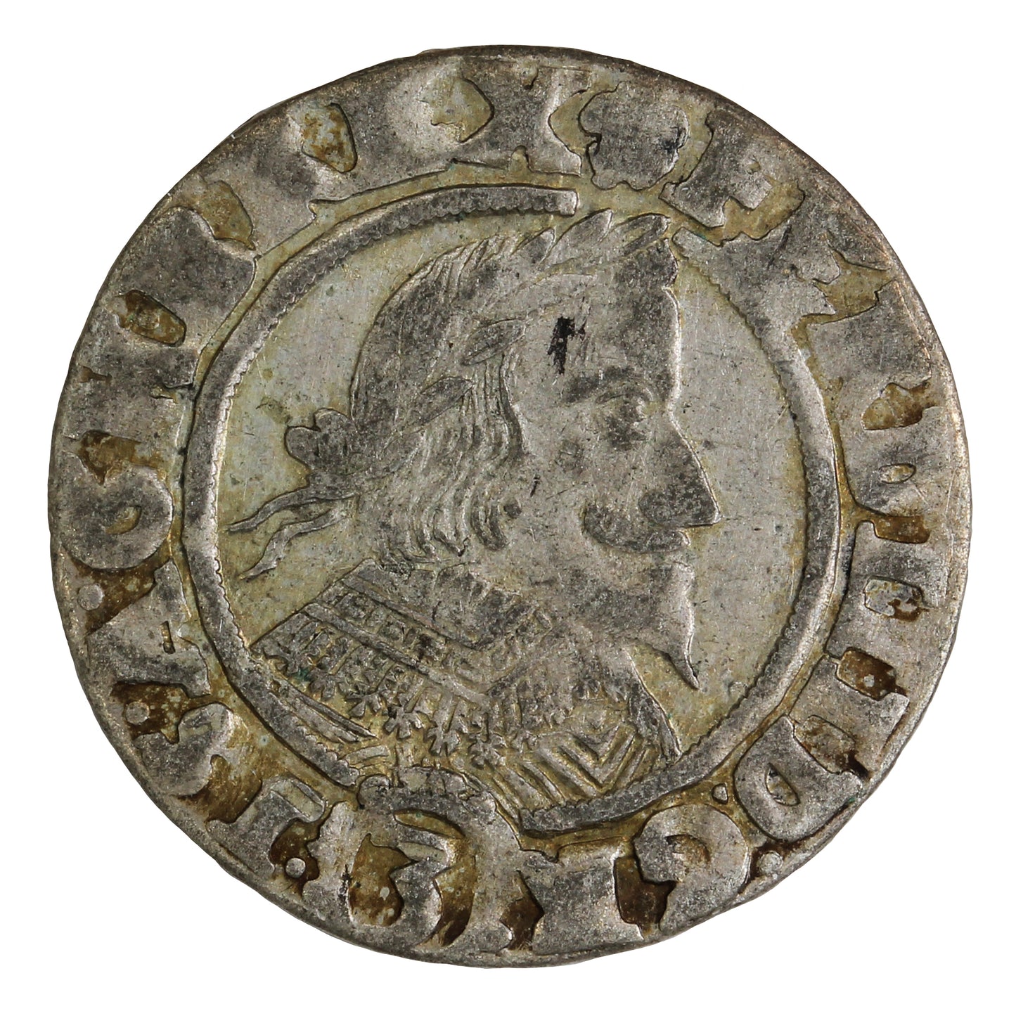 Bohemia 1639 Ferdinand III 3 Kreuzers VF-EF (VF30) $
