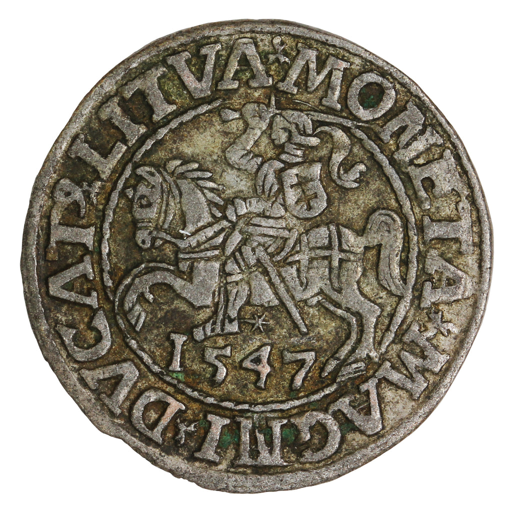 Poland-Lithuania 1547 1/2 Grosz Extra Fine (EF40)
