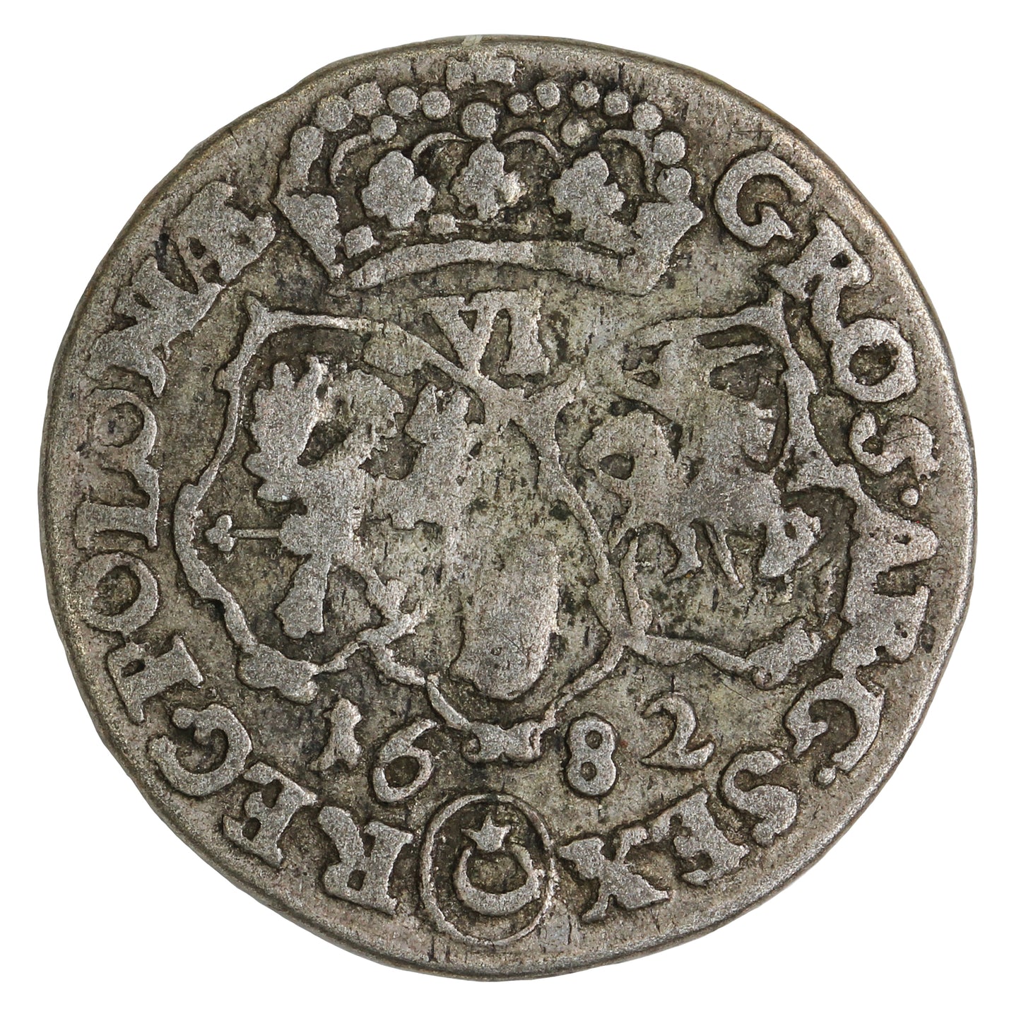 Poland 1682TLB 6 Groszy F-VF (F15)