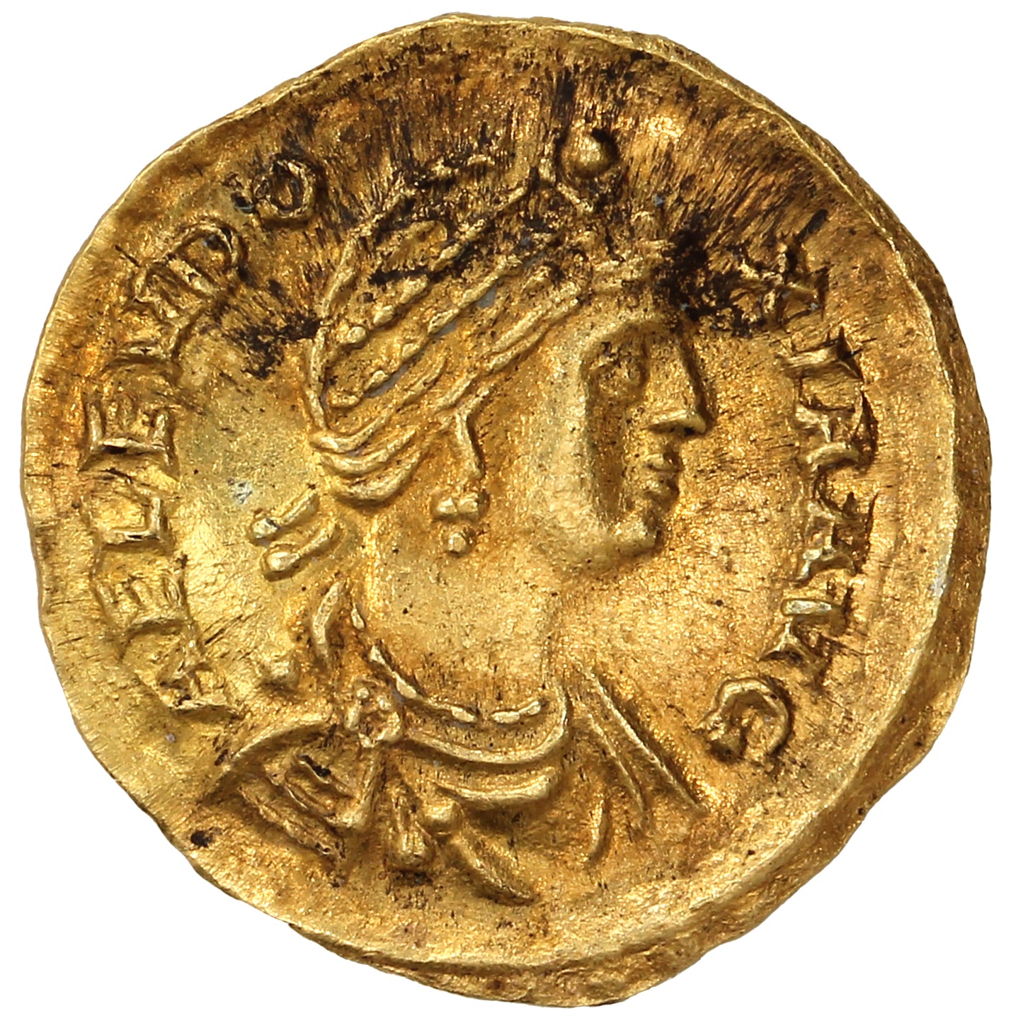 Ancient Rome 400-404AD Eudoxia Gold Tremissis, Constantinople Mint Uncirculated (MS60)