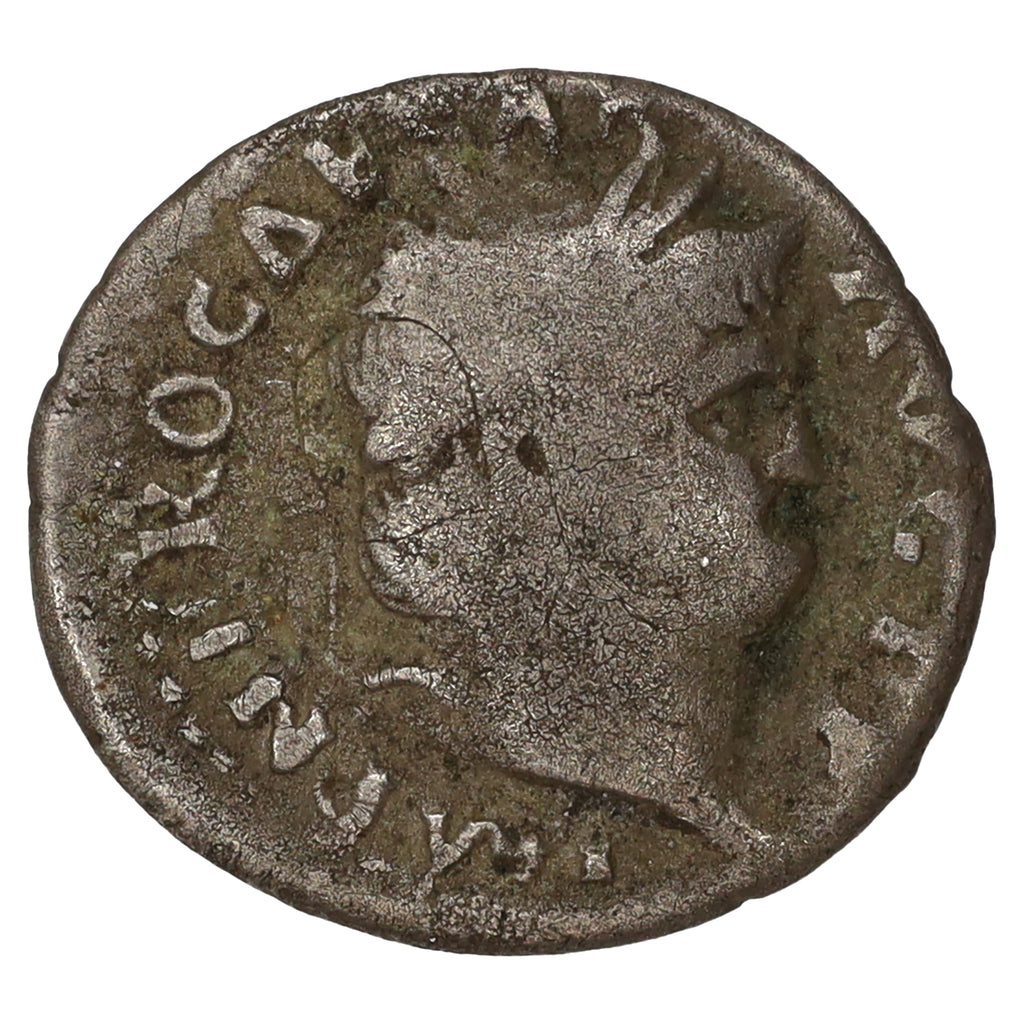 Ancient Rome 54-68 AD Nero Salus Silver Denarius VG-F (VG10)