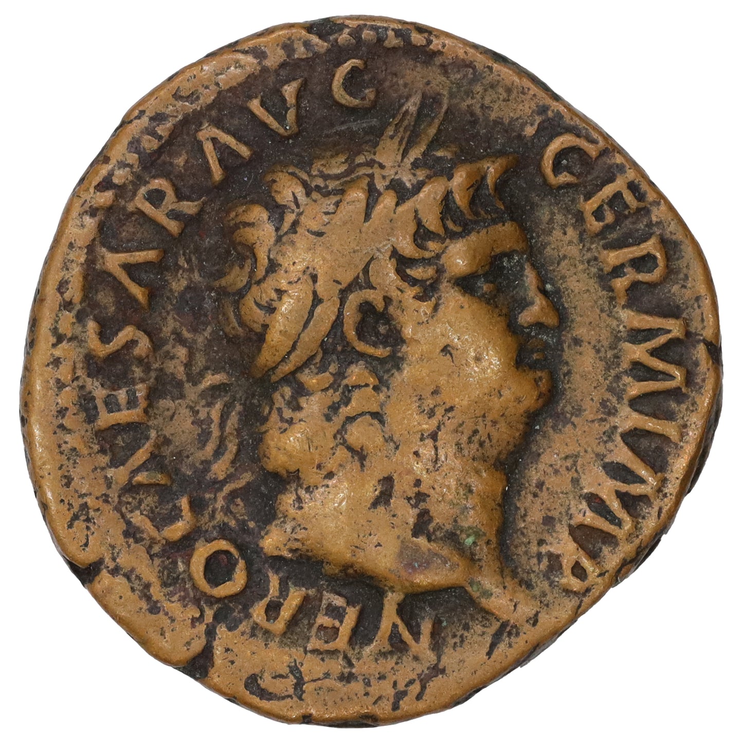 Ancient Rome 65 AD Nero Victory Copper As VF-EF (VF30)