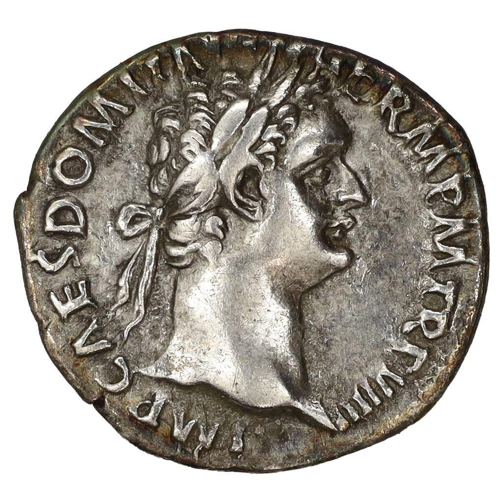 Ancient Rome 88-89 AD Domitian Minerva Silver Denarius Extra Fine (EF40)