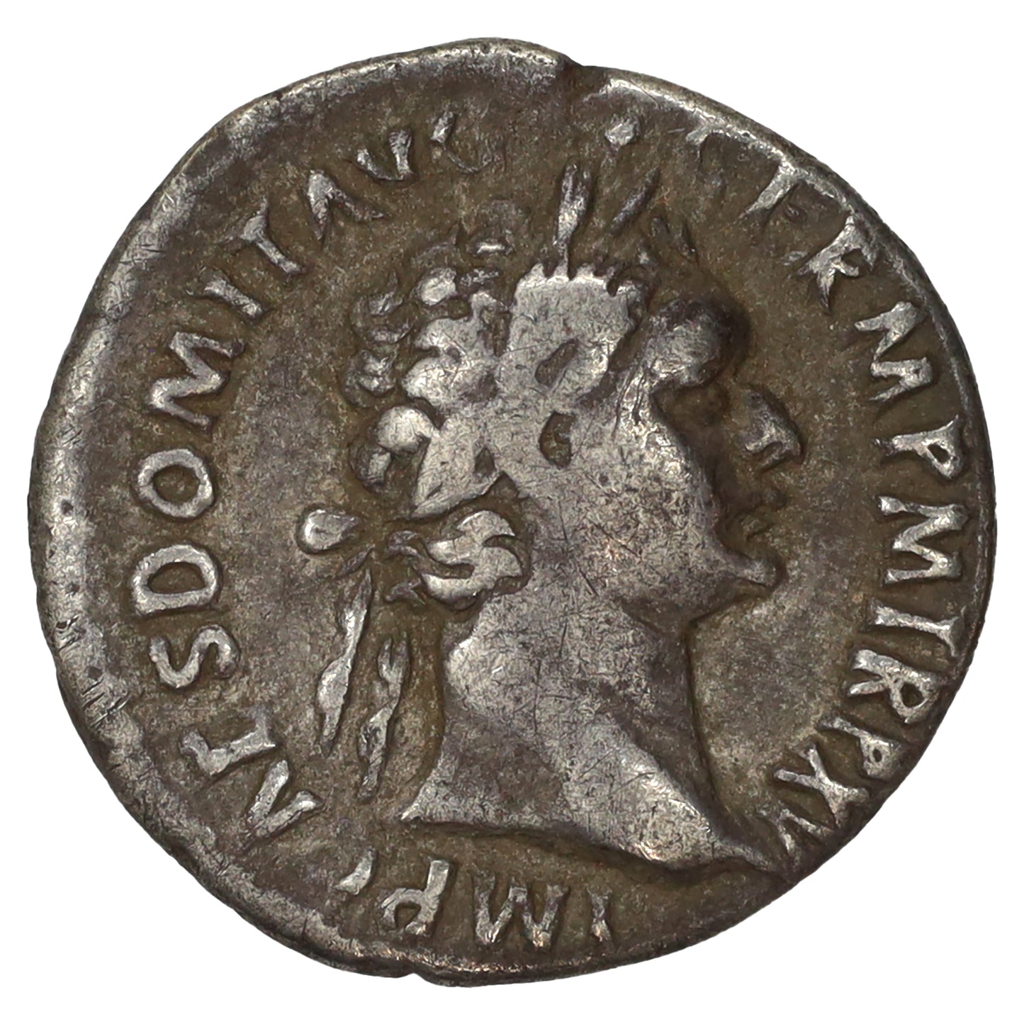 Ancient Rome Sept 14-18th 96 AD Domitian Silver Denarius Very Fine (VF20) EXTREMELY RARE