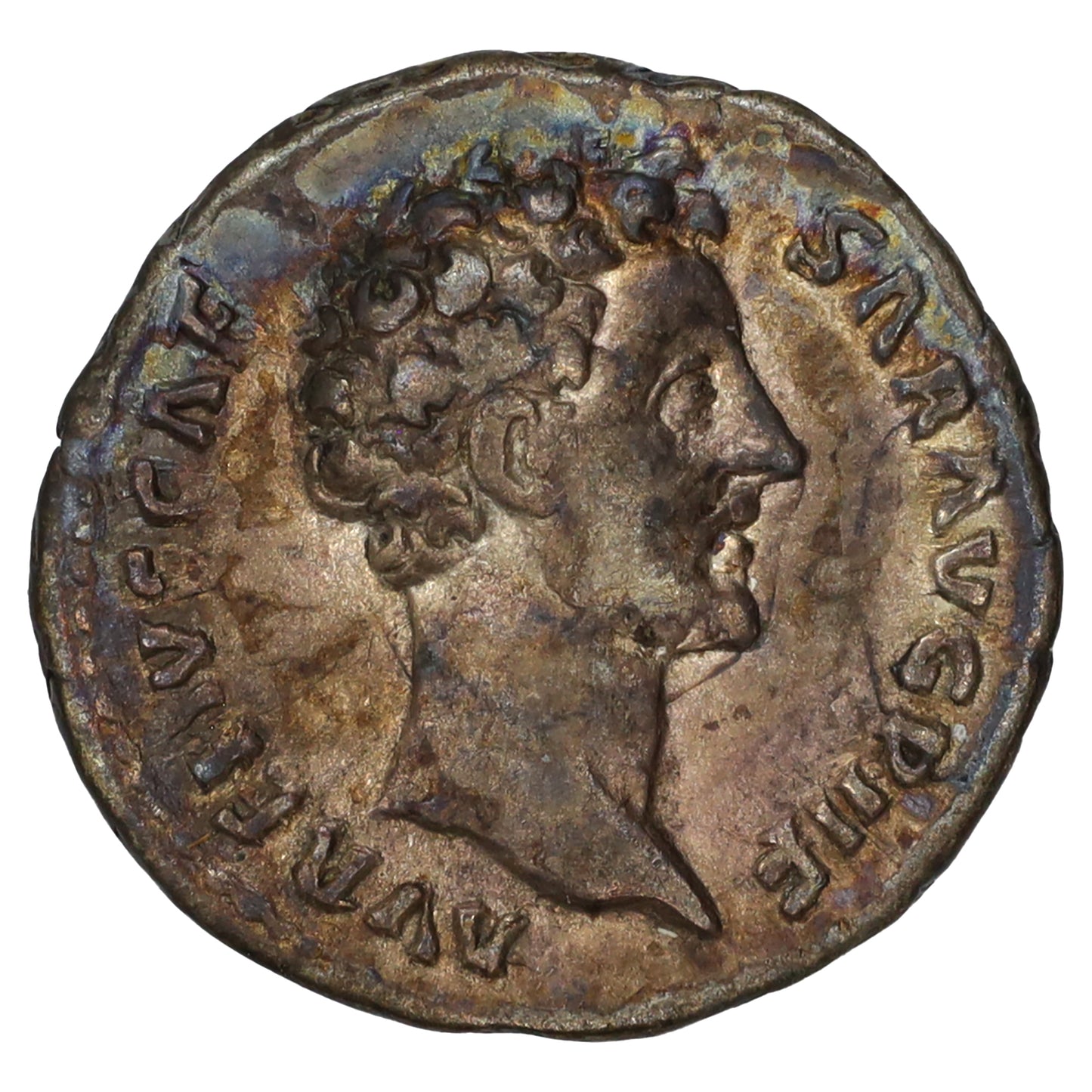Ancient Rome 161-180 AD Marcus Aurelius, Minerva Silver Denarius VF-EF (VF30)