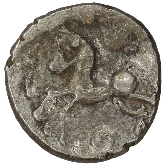 Celtic Gaul 1st Century BC Aedui Silver Quinarius VF-EF (VF30)