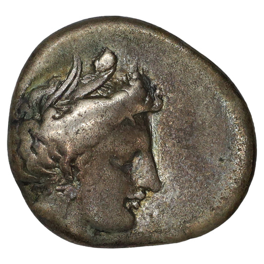 Ancient Greece 369-338 BC Head of Persephone Lokris Opuntia Silver 1/4 Stater VF-EF (VF30)
