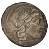 Ancient Roman Republic 90 BC Rev. Apollo C. Vibius Pansa Silver Denarius Very Fine (VF20)