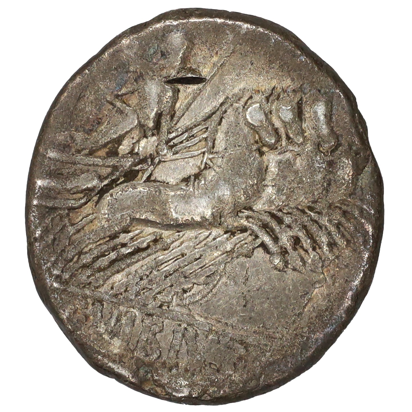 Ancient Roman Republic 90 BC Rev. Apollo C. Vibius Pansa Silver Denarius Very Fine (VF20)