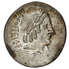 Ancient Roman Republic 85 BC Mn. Fonteius Silver Denarius EF-AU (EF45)