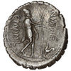 Ancient Roman Republic 82 BC Mercury, Limetanus Silver Denarius Serratus Almost UNC (AU50)