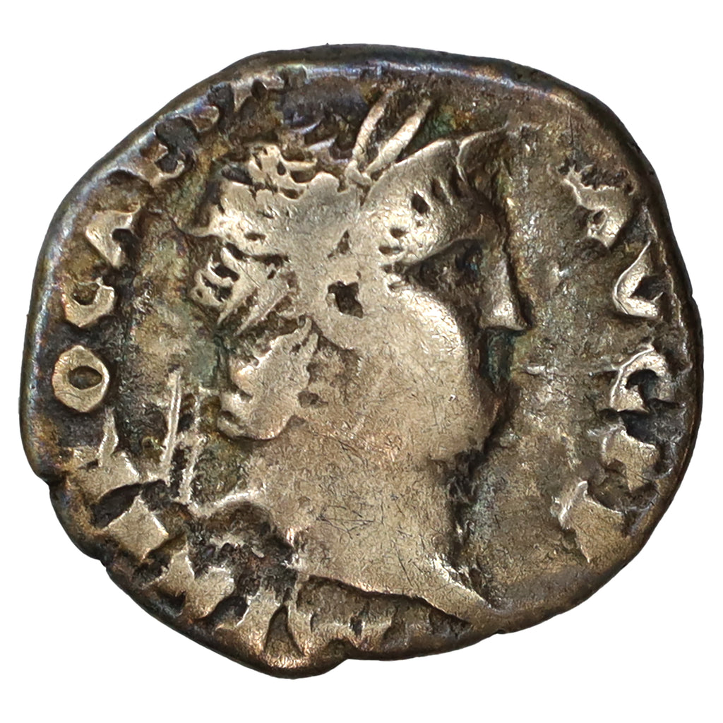 Ancient Rome 54-68 AD Nero Salus Silver Denarius Very Fine (VF20)
