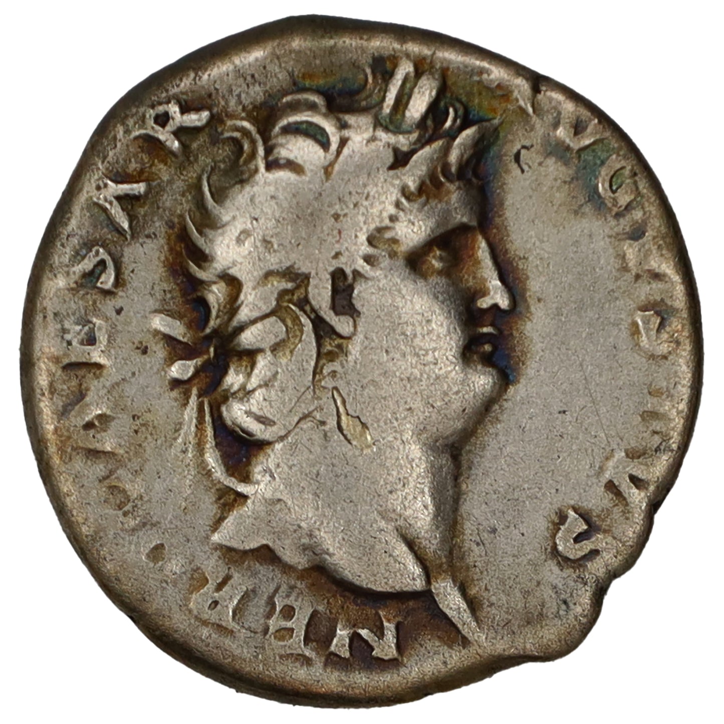 Ancient Rome 64-65 AD Nero Concordia Silver Denarius Very Fine (VF20)