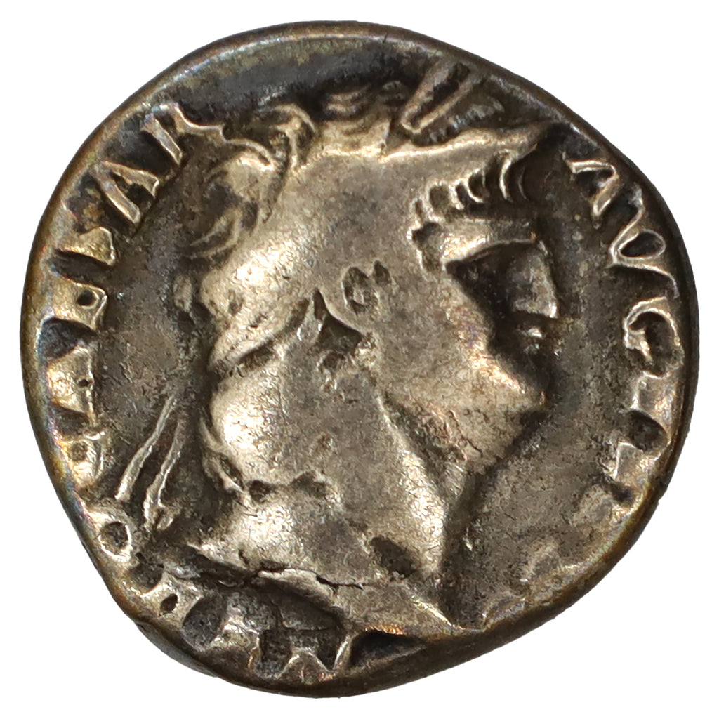 Ancient Rome 65 AD Nero Salus Silver Denarius Very Fine (VF20)
