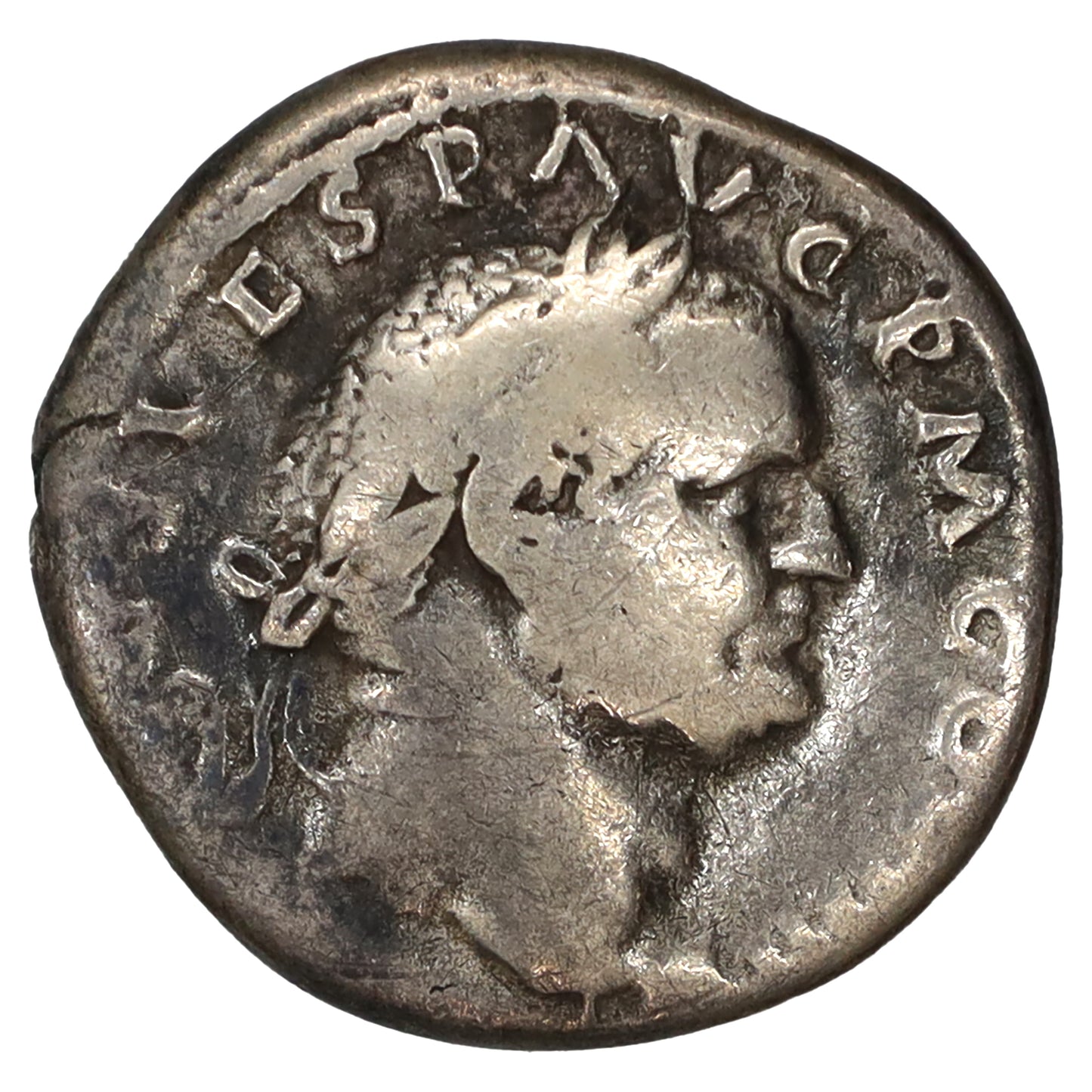 Ancient Rome 69-79 AD Avgvr Tri Pot Vespasian Silver Denarius F-VF (F15)